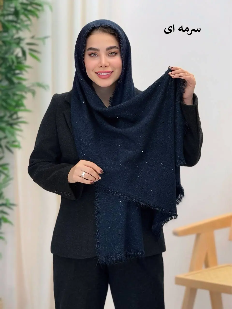 3635-شال اورجینال پولکی